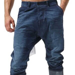 RUFSKIN NWT Indigo Barn dark denim jeans straight leg distressed men's SZ 28